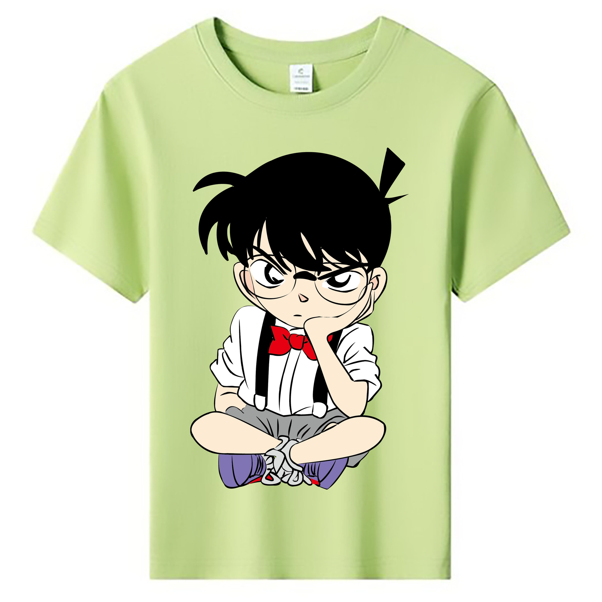 （画像用） 名探偵コナン 江戸川 コナン Detective Conan Conan Edogawa 綿100％キッズTシャツ（フロントプリント）